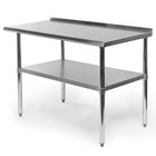 Stainless Steel 48  X 24  Nsf Kitchen Restaurant Work Prep Table With Backsplash