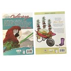 Adult Coloring Book Lot Stress Relieving Designs  Grayscale Farmers Market Scene