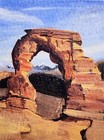 Aceo Print  arches  Original Art By A lenza 2 5x3 5  Signed Limited Edition