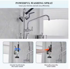 Commercial Restaurant Pull Down Pre-rinse Spray Utility Kitchen Faucet In Chrome
