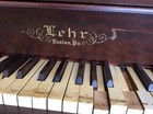 Antique 1890s Lehr Easton  Pa Upright Piano Brown Wood-local Pick Up 33032 Fl