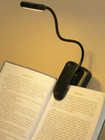 Portable Battery Powered Clip-on Book Light  Adjustable Arm Reading Lamp  Yellow