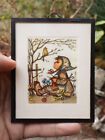 Vintage German Hummel Mini Prints With Glass Frames Art Pictures Set Of 3 Lot