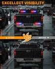 Xridonsen 2x 10 7 Inch Red Blue Police Lights 24 Led Emergency Red blue 
