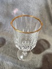 Cristal D arques Durand Longchamp Gold Crystal 7 1 4  Water Goblet 24k Gold Brim