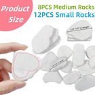 20pcs White Rocks For Painting  Medium  Small Irregular Rocks To Paint  Flat    