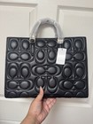 Nwt Coach Maggie Tote Bag In Signature Leather Cy672 Large Size In Gold black