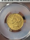 1861  5 Pcgs Au-55 Gold Liberty Head Half Eagle