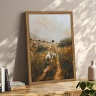 Framed Jesus Leaves The 99 Christian Wall Art  Sheep Canvas Print  Jesus And    