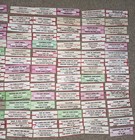 Large Lot Of 150 Original Jukebox 45 Record Title Strips  p107