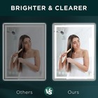 Led Bathroom Mirror 24 x 32  With Stepless Dimmable Wall Mirrors With Anti-fo   