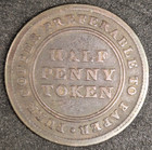 Nova Scotia Canada 1813 Trade   Navigation Half Penny Copper Token Cct ns-21