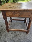 Antique Oak Victorian Joined Stool