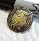 Antique Metal Picture Button 15 16  Maximilian I Roman Emperor Signed Ges Gesch
