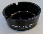 Vintage Stardust Hotel   Casino Las Vegas Nv Black Glass Ashtray Retro