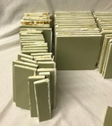 Vtg Lot 146 1970 s Avocado Green Wenczel Ceramic Tiles Arts   Crafts Old 303-26b
