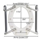 Raised Toilet Seat With Arms Standard For Elderly Handicap Bathroom Riser Lift