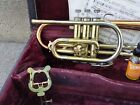Vintage Holton Super Collegiate Cornet  Tri-tone  Case  Mutes  Lyre  Music  Oil