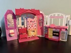 Barbie 2-story Portable Fold   Go House Playset Dollhouse Furniture Kitchen Bed