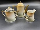 Antique Nippon Hand-painted Moriage Porcelain Tea Set Mt Fuji