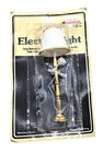Miniature House Electric Table Lamp With White Shade For Dollhouse