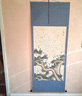 Asian Hanging Wall Scroll Japanese 100 Red Crowned Cranes In Pine Tree Large