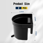 2 Pack 4 Quart Single Teat Calf Milk Feed Bucket Hook Over Hanging Calf Feeder B