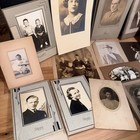 20 Antique Cabinet Cards   Victorian Edwardian Family Portrait Photos Genealogy