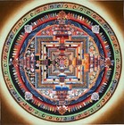 Hand-painted Kalachakra Mandala     Wheel Of Life Tibetan Thangka Painting