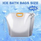 New 4pcs Clear 10l Reusable Portable Cold Plunge Ice Bath Therapy Ice Bags