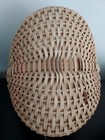 Vintage Hand Woven Egg Gather Butt Basket God s Eye Farmhouse Primitive Rustic