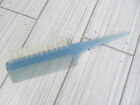 Vtg Comb   Brush Combo Back To Back Rat Tail Small Nylon Bristles Blue Usa H3