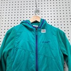 Girls Columbia Long Sleeve Full Zip Soft Shell Green Fleece Jacket Size L 14-16