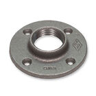 1 2  Black Malleable Iron Floor Flange Fitting Pipe Npt - Lot Of 10