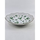 Lefton China Shamrock Candy Dish 1992 Vintage Reticulated Scalloped Bowl 00643