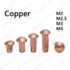 Pure Copper Rivets For Name Plate Round Head Solid Rivets M2 M2 5 M3 M4