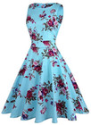 Owin Women s Vintage Floral Lace Flared Swing Casual Party Cocktail Dress Medium