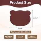 Leather Repair Patch  2 Pcs Self Adhesive Vinyl Patch  4 X 3 5  Burgundy
