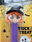 Pez Halloween Candy Dispenser Young Witch Orange Hair Purple Stem New Sealed