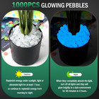 Glow In The Dark Rocks Outdoor Decorative Stones  1000 Pcs White Glows Blue Smal