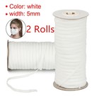 2 Rolls Of Elastic Band 5mm 75 Yards White Flat For Edge Sewing Craft Home Decor