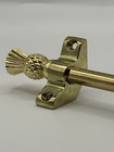 Set Of 13   Stair Carpet Rods Runner  Tower Finial - Polished Brass   Up To 70cm