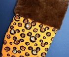 New Disney World Parks Mickey Cheetah Animal Print Christmas Stocking