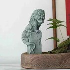 China Mascot Pan Dragon Pillar Decorative Statue Green Sand Sculpture Statue