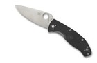 Spyderco Tenacious Lightweight Knife C122pbk Satin Plain Edge Blade Black Frn