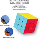 Speed Cube 3x3 warrior W Magic Cube 3x3x3 3d Puzzles Toys stickerless    Vivid C