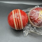 Davidson Leather Cricket Ball Red Guaranteed Hand Sewn 5 5oz Waterproof Set 2