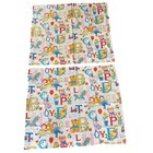 2 Vtg Raggedy Ann Andy Fabric Panels Curtains Kids Alphabet Toy Print Mcm 34x41