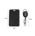 3pcs Retractable Black Id Card Holders Badge Reel Student Work Meal Card Clip