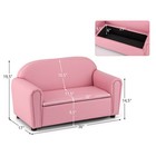 Kids Sofa Armrest Chair Lounge Couch Wood Construction Storage Box Living Room